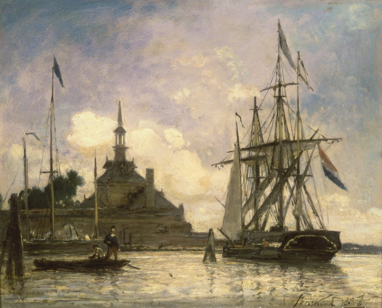 Rotterdam havn af Johan Barthold Jongkind