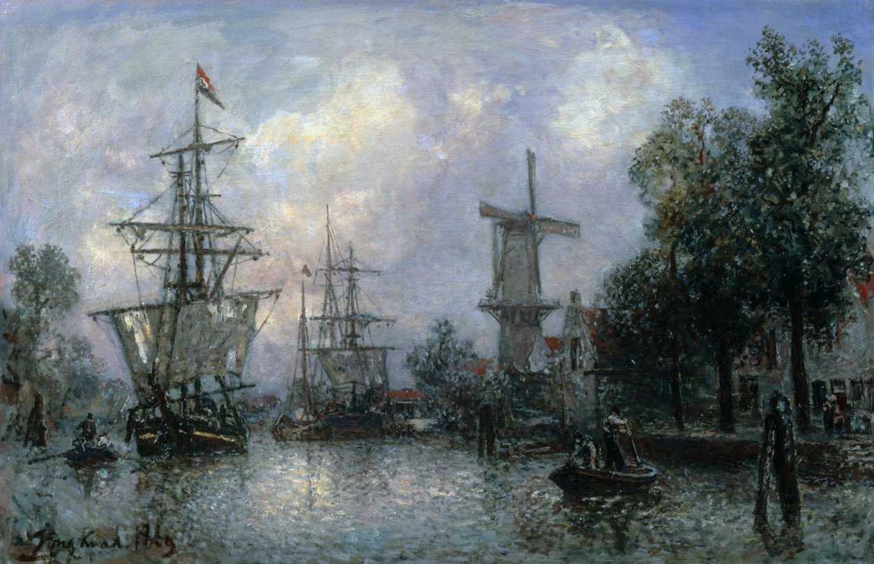 Havnen i Rotterdam af Johan Barthold Jongkind