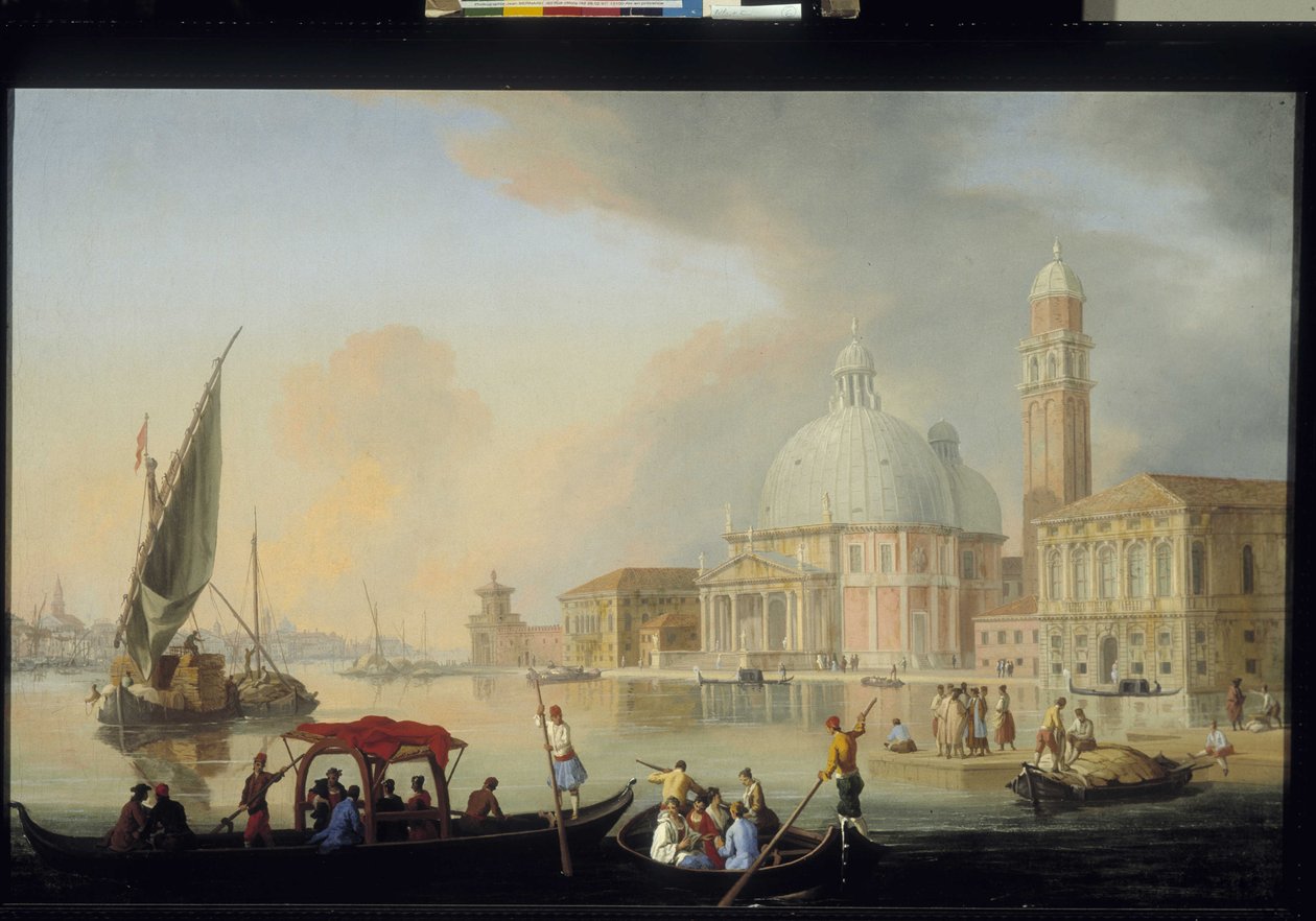 Udsigt over Venedig af Johan Richter (1665-1745). Flamsk og hollandsk skole fra det 18. århundrede.(olie på lærred) af Johan Anton Richter