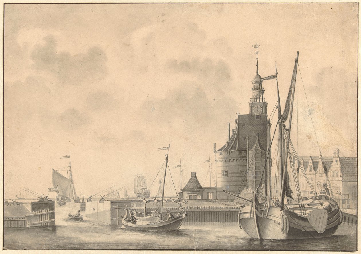 Havnen i Hoorn af Johan Antonie Kaldenbach