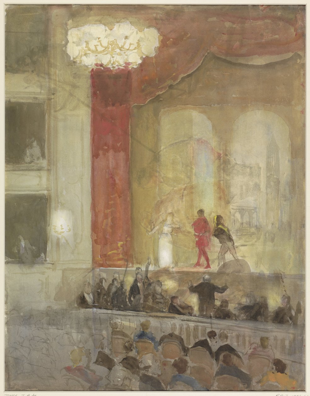 Princesse Schouwburg i Haag under opførelsen af ​​Othello af Johan Antonie de Jonge