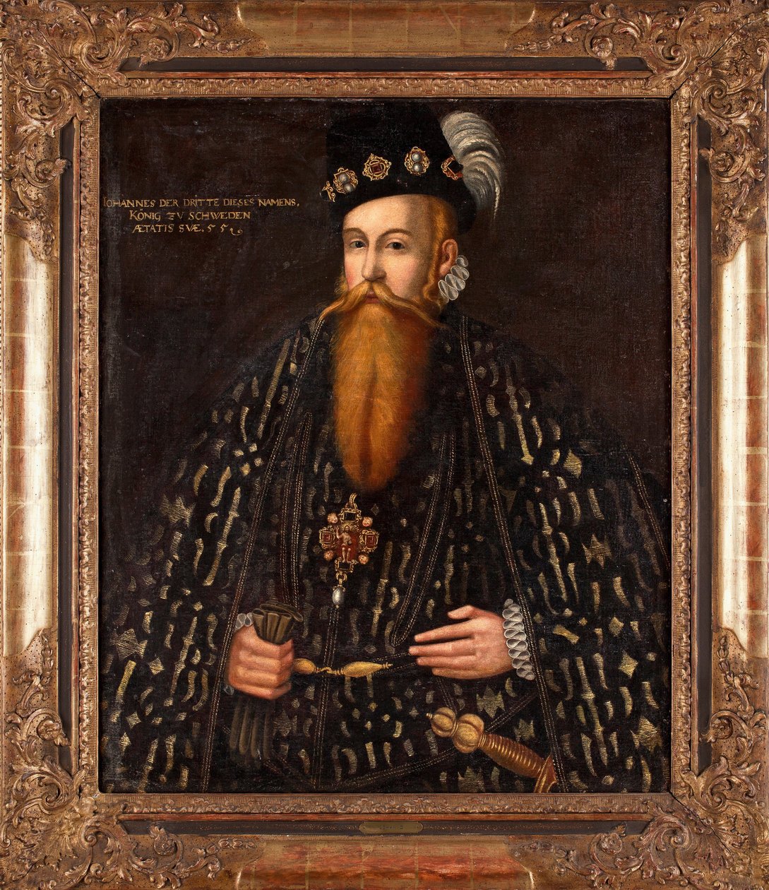 Kong John III af Sverige (1537-1592) - Maleri af Johan Baptista van Uther (Utter) (aktiv 1562-1597), olie på lærred (101x83 cm) af Johan Baptista van (active 1562 1597) Uther