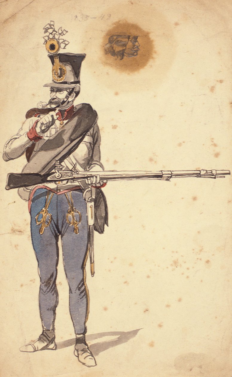 Menig soldat fra det ungarske infanteri, 1835-1849 af Johan Baptiste Heinefetter