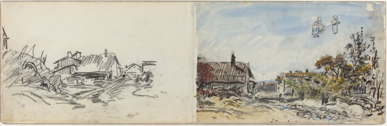 En landsby nær Brezins af Johan Barthold Jongkind
