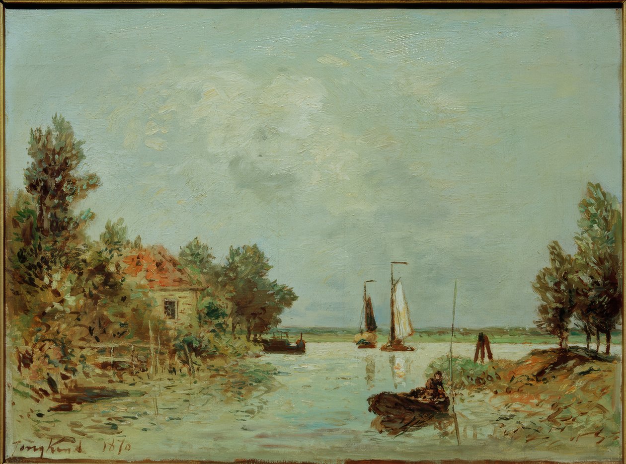 Maas i Dordrecht af Johan Barthold Jongkind