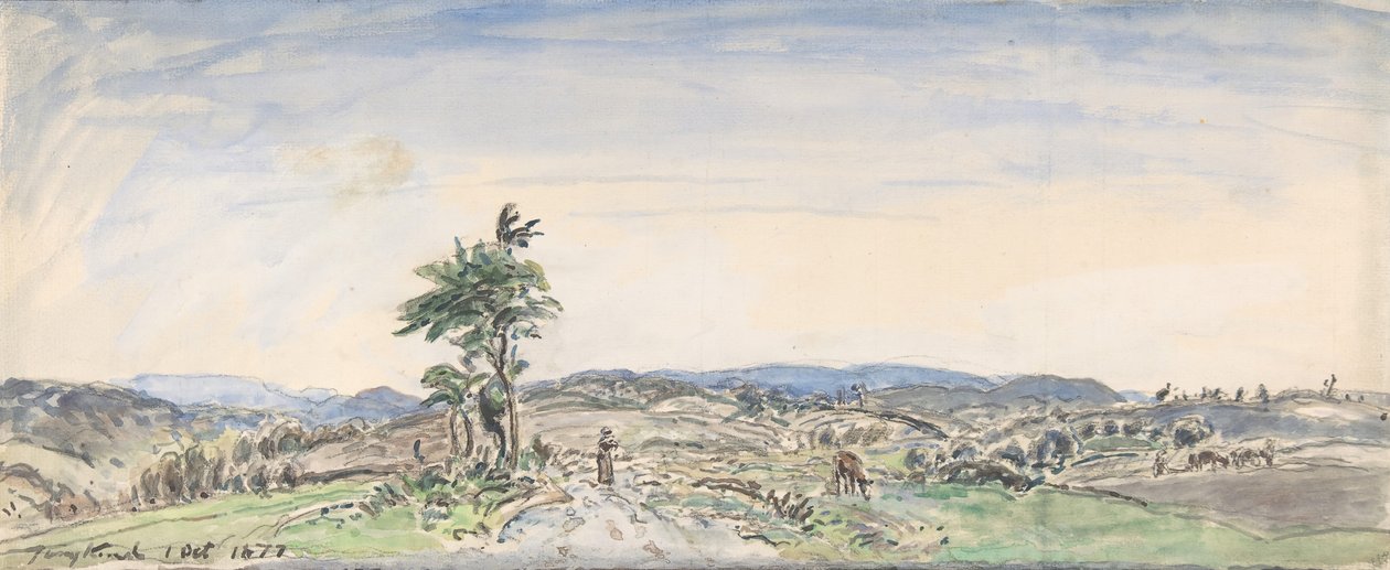 Landskab, 1877. af Johan Barthold Jongkind