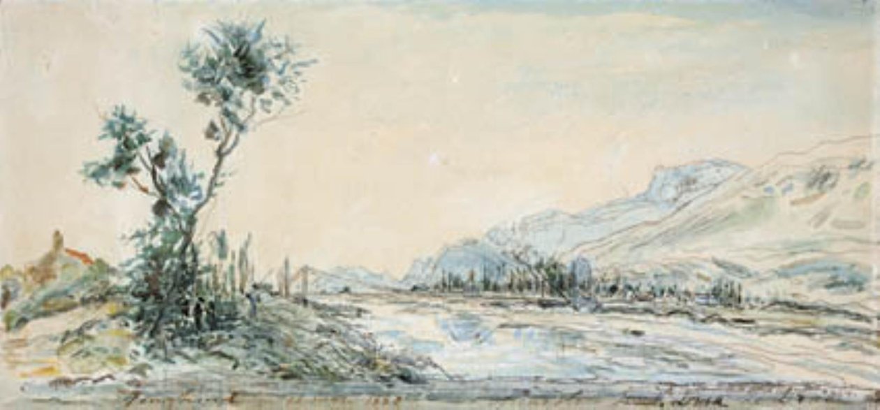 Landskab ved floden Le Drac nær Grenoble af Johan Barthold Jongkind