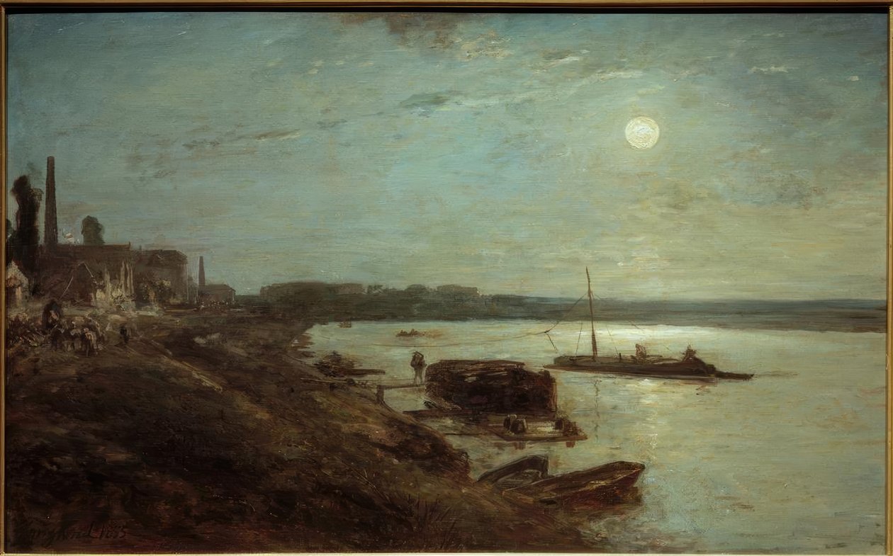 Måneskin over Seinen af Johan Barthold Jongkind