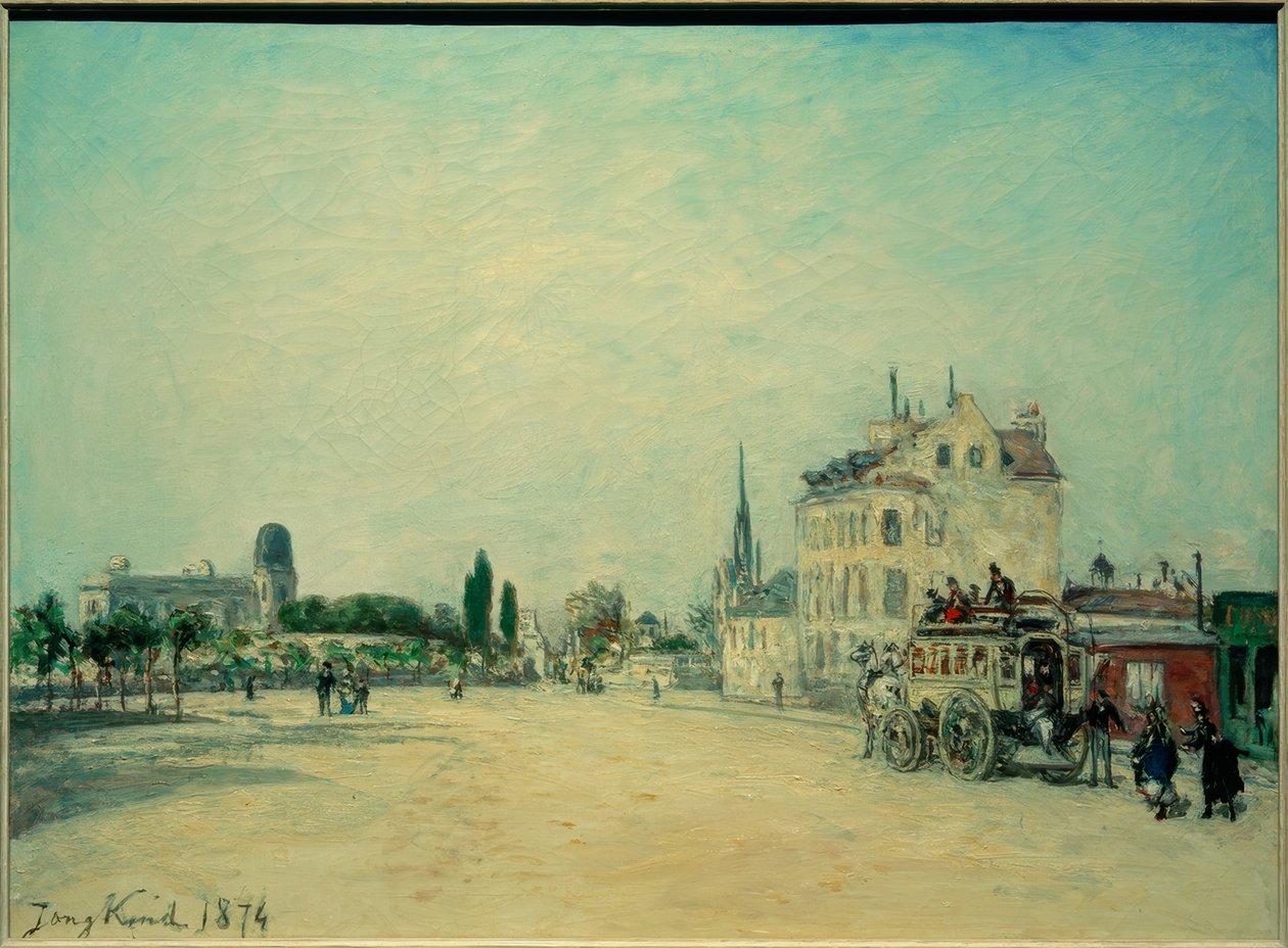Diligence på Faubourg St. Jacques af Johan Barthold Jongkind