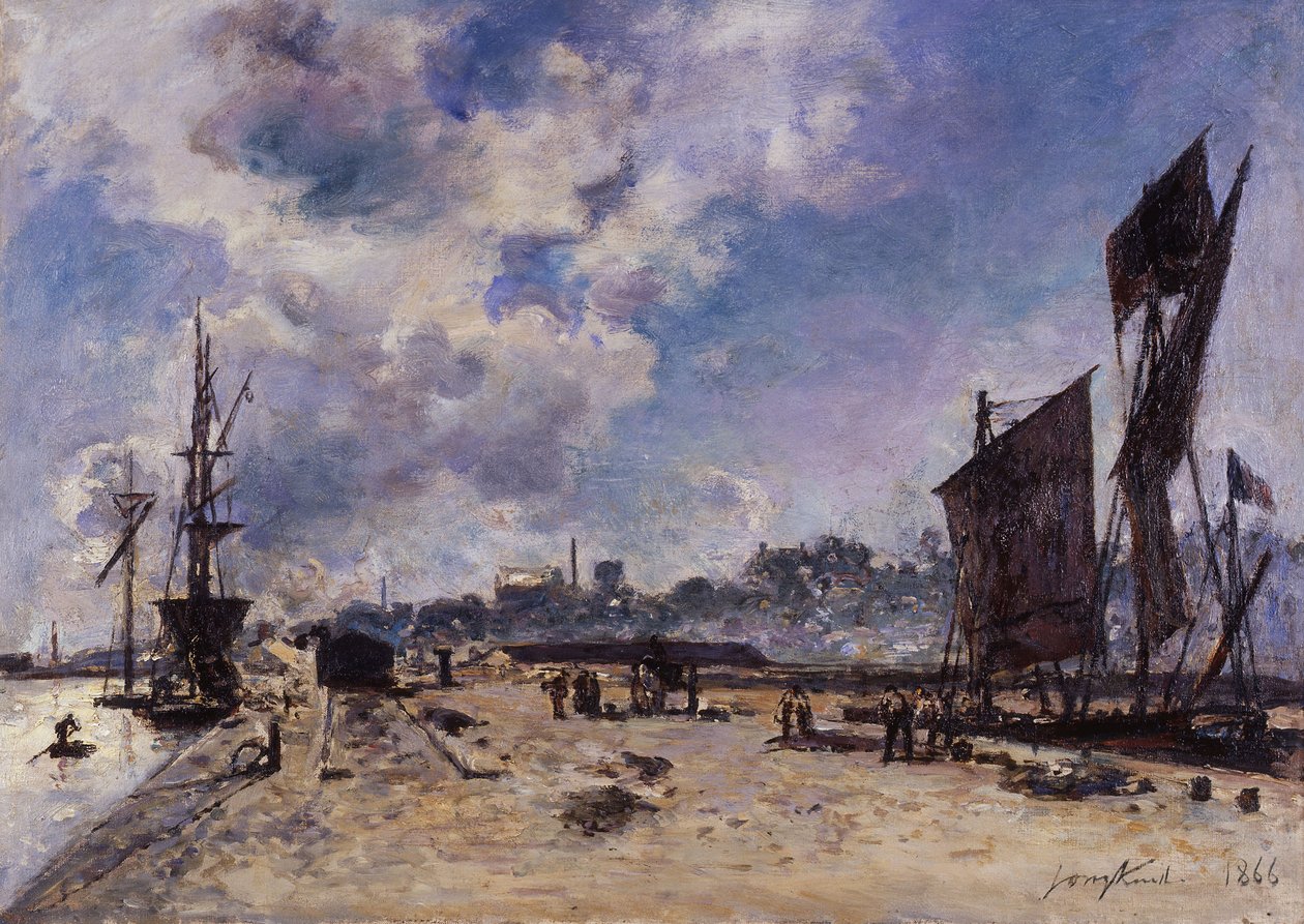 Kaj ved Honfleur af Johan Barthold Jongkind