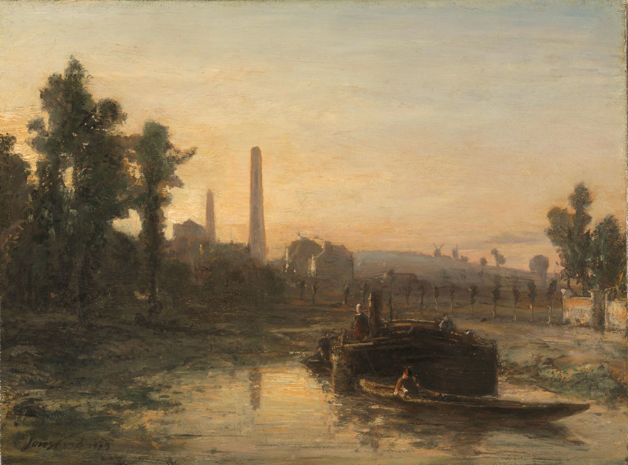 River View i Frankrig, muligvis nær Pontoise af Johan Barthold Jongkind
