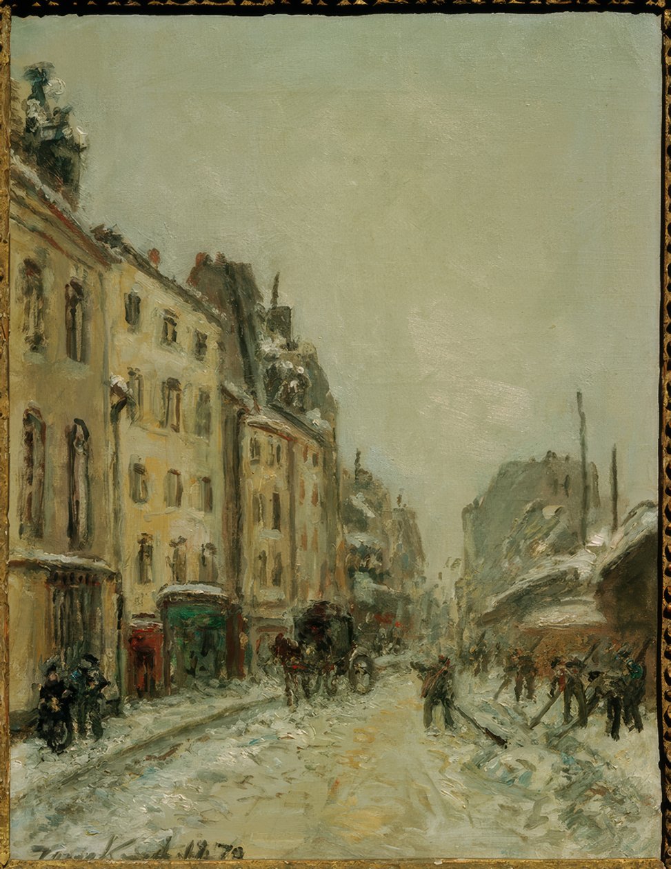 Rue du Faubourg Saint-Jacques, Schneeschaufler af Johan Barthold Jongkind