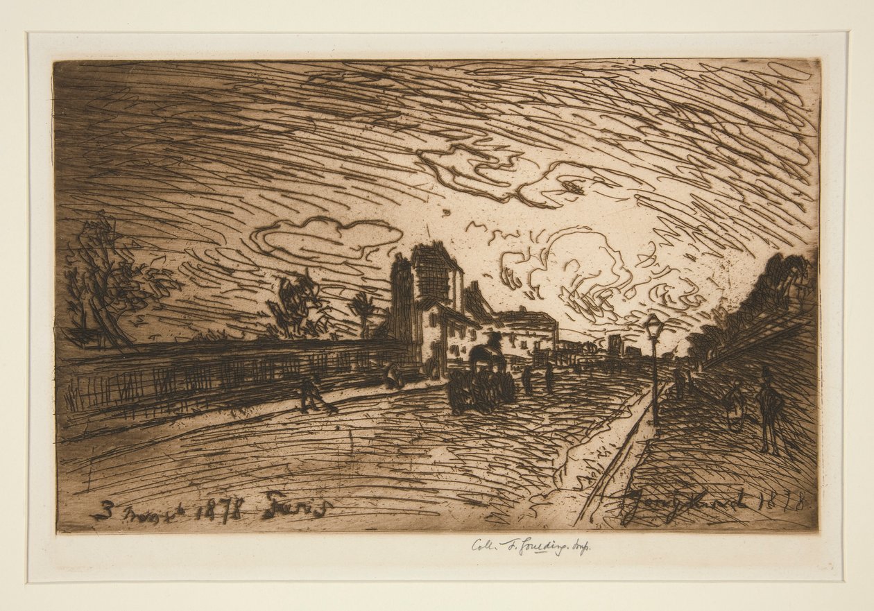 Udgang fra Cochin House (Faubourg Saint-Jacques) af Johan Barthold Jongkind