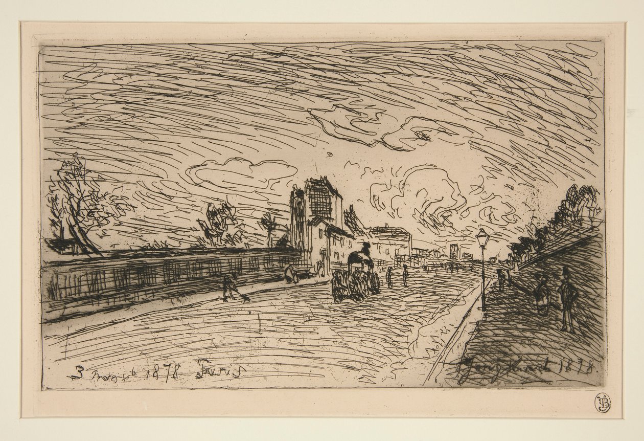 Udgang fra Cochin House (Faubourg Saint-Jacques) af Johan Barthold Jongkind