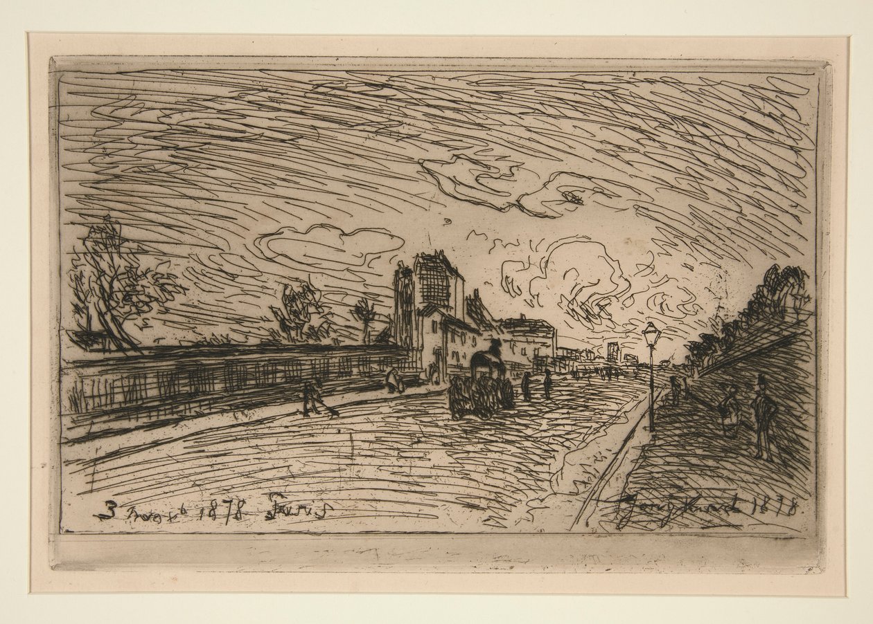 Udgang fra Cochin House (Faubourg Saint-Jacques) af Johan Barthold Jongkind