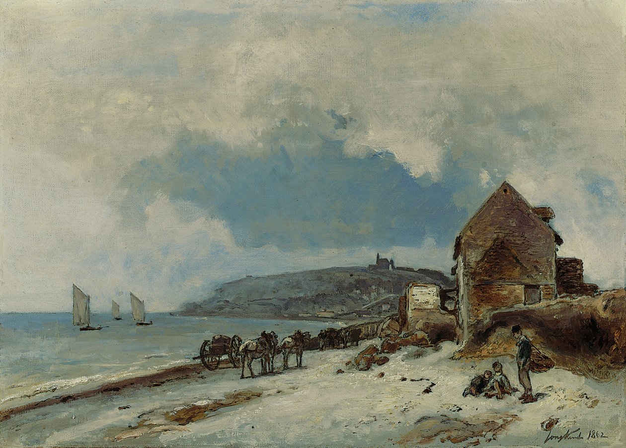 Stranden ved Sainte-Adresse, 1862 af Johan Barthold Jongkind