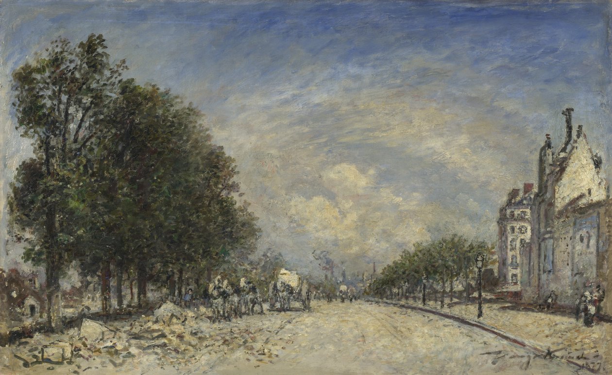 Boulevard de Port-Royal, Paris, 1877 af Johan Barthold Jongkind