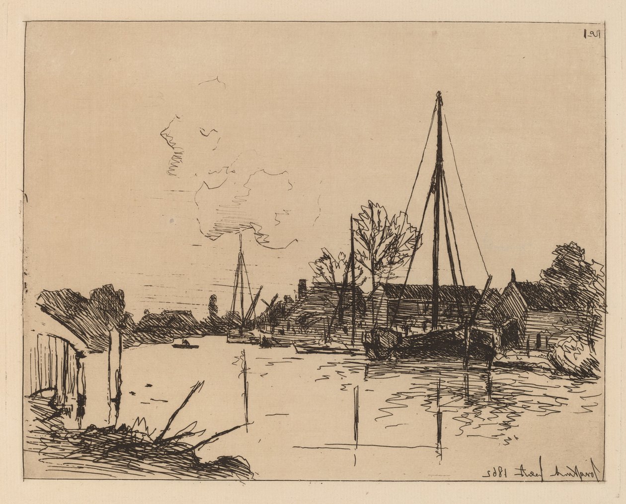 Kanalen (Le Canal) af Johan Barthold Jongkind
