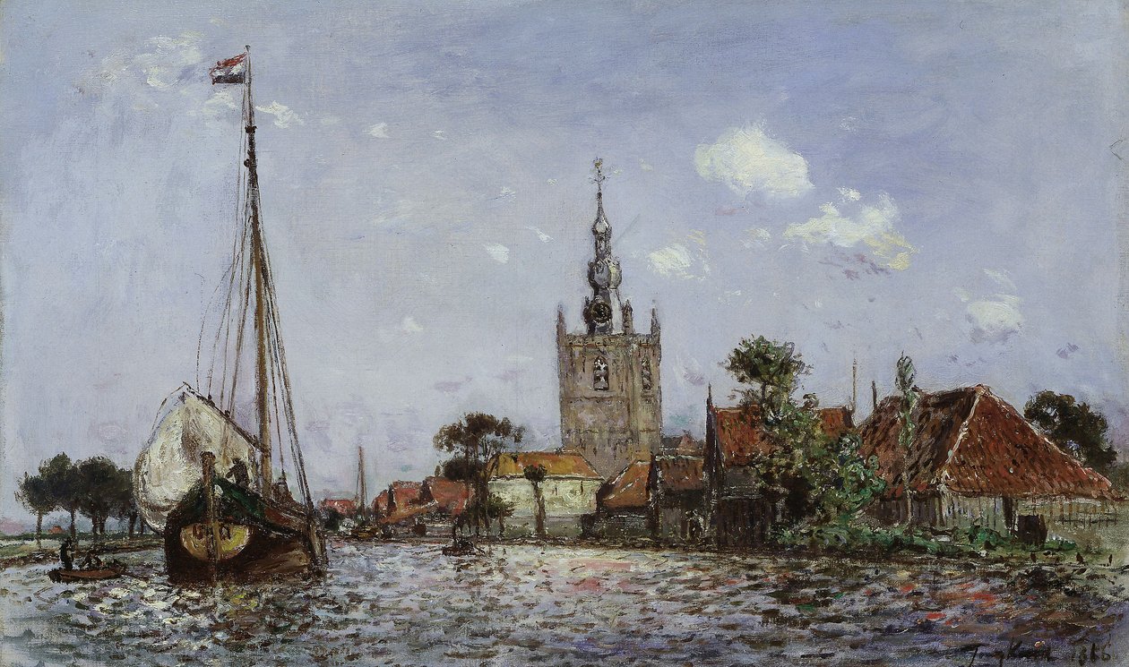Overschie Kirke af Johan Barthold Jongkind