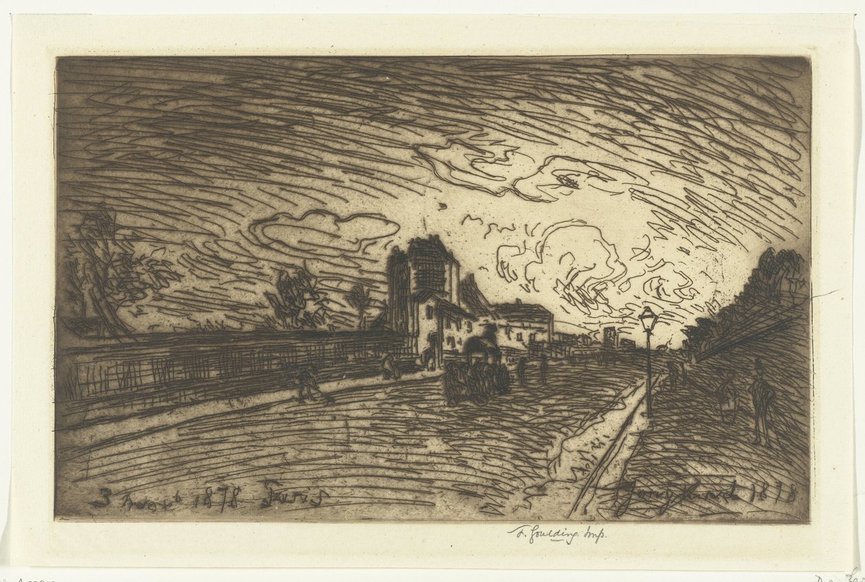 Udgang fra Cochin Hospital (Faubourg Saint-Jacques, Paris) af Johan Barthold Jongkind