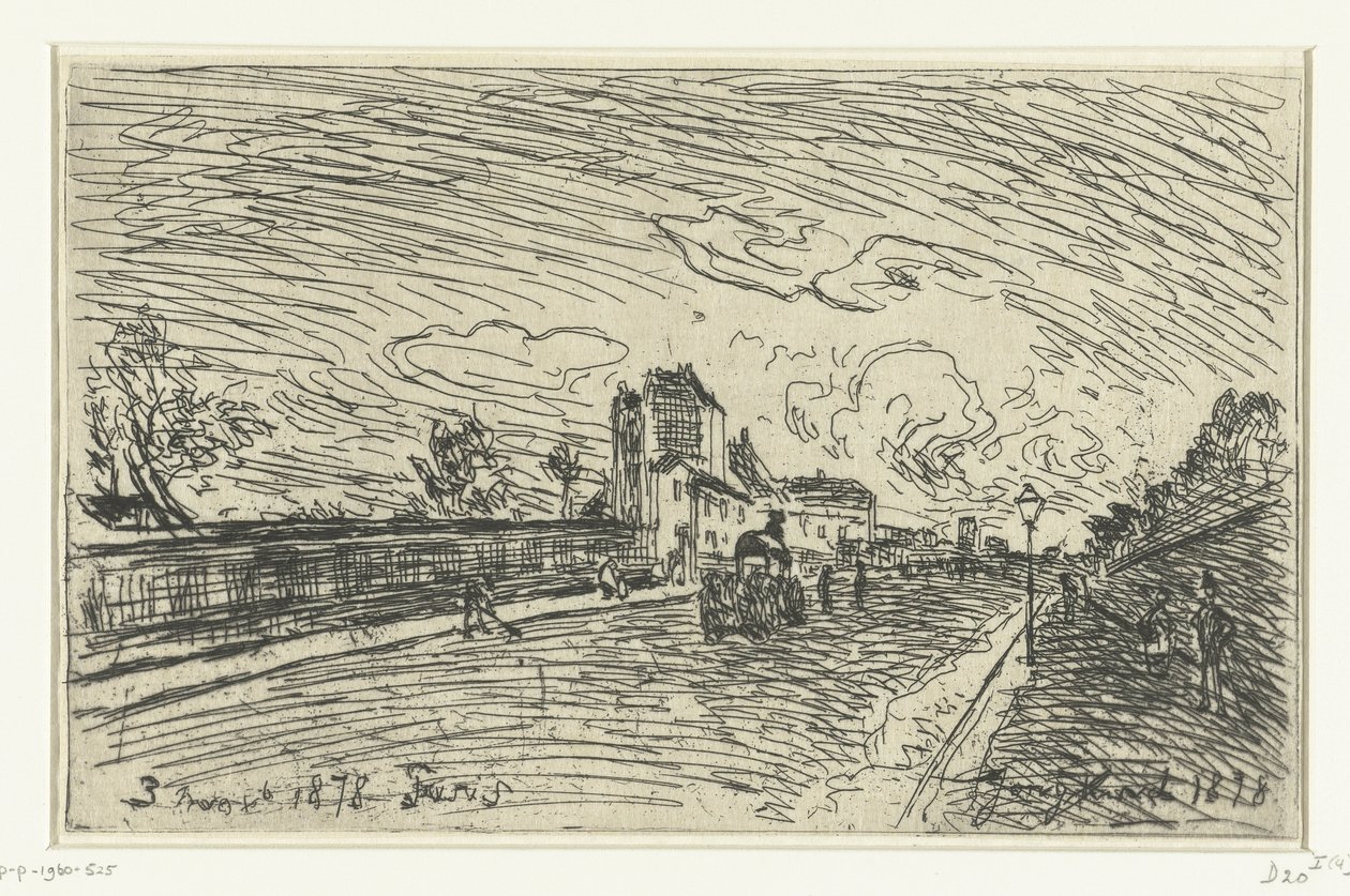 Udgang fra Cochin Hospital (Faubourg Saint-Jacques, Paris) af Johan Barthold Jongkind