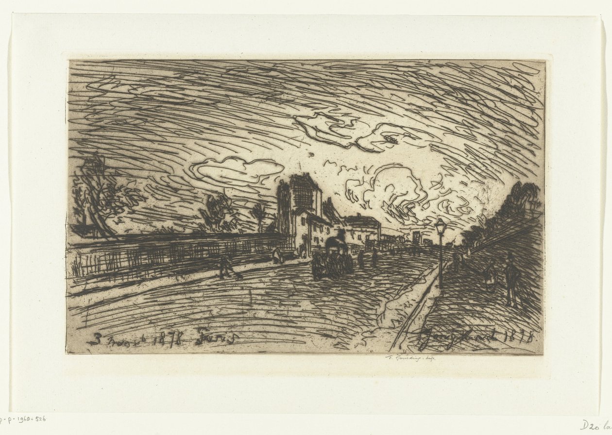 Udgang fra Cochin Hospital (Faubourg Saint-Jacques, Paris) af Johan Barthold Jongkind
