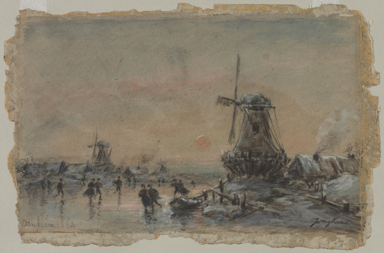Udsigt over Arnheim, 1864. af Johan Barthold Jongkind