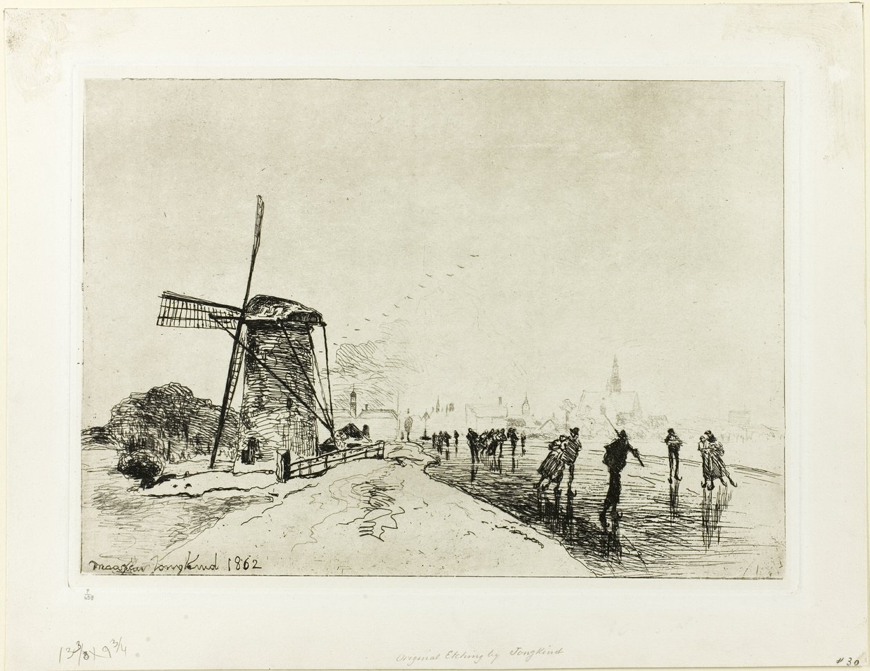 Udsigt over byen Maassluis af Johan Barthold Jongkind