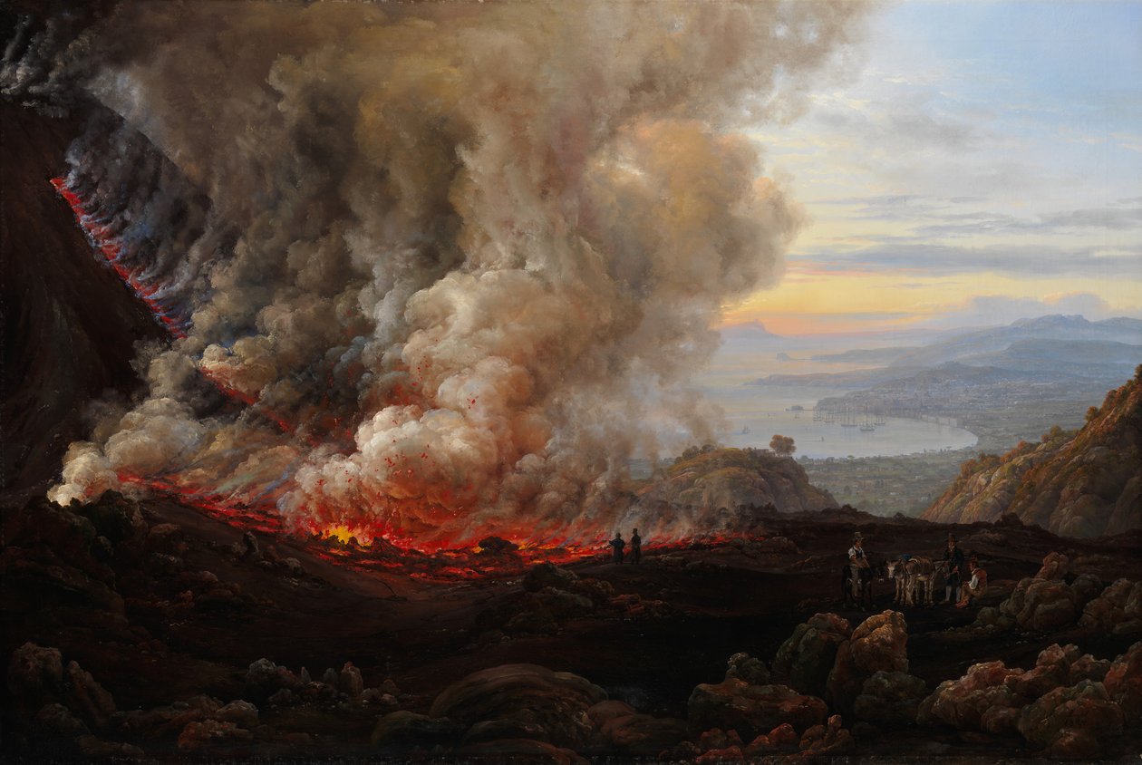 Vesuvs udbrud, 1824. af Johan Christian Dahl