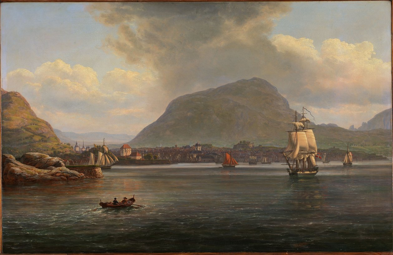 Bergen set fra den nordlige indgang af Johan Christian Dahl