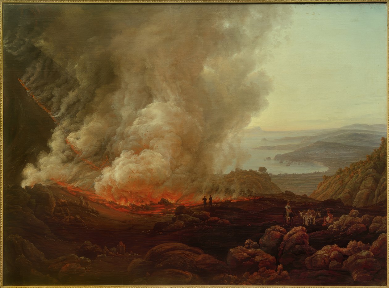Vesuvius -udbruddet, december 1820 / maleri v. J.Ch. Dahl af Johan Christian Dahl
