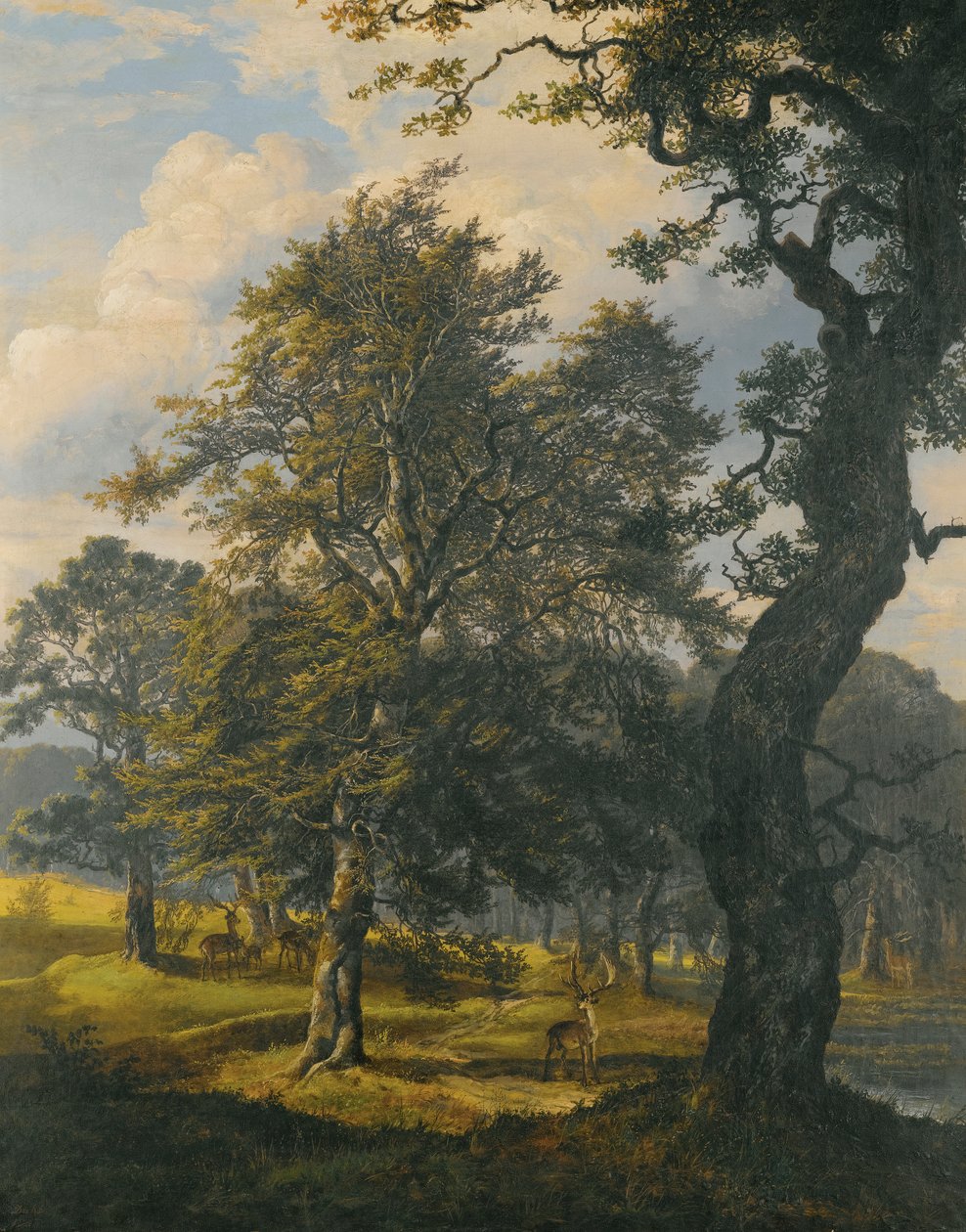 Dyrehaven nær København af Johan Christian Dahl