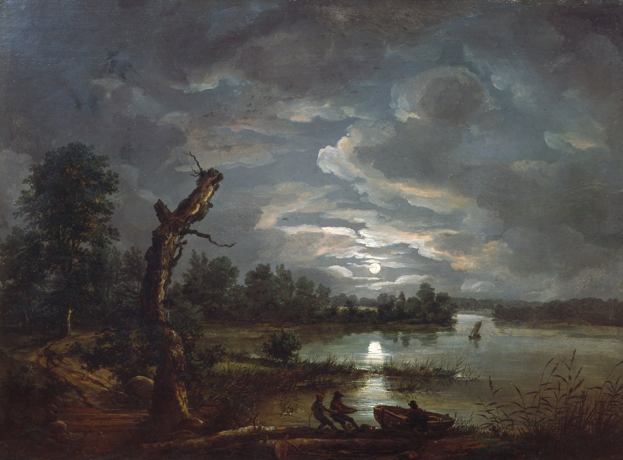 Esrum sea, c.1814 af Johan Christian Dahl