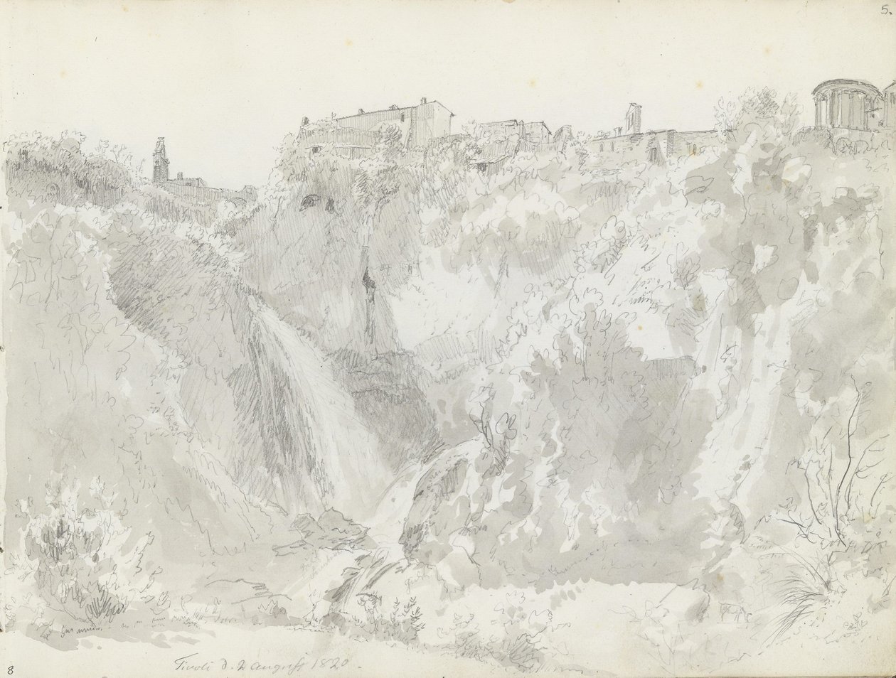 Fossefall, Tivoli af Johan Christian Dahl