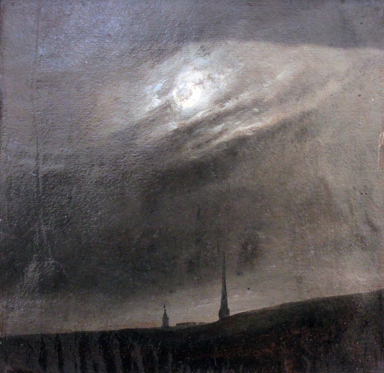Tysk: Mondnacht über Dresden Månenat over Dresden af Johan Christian Dahl