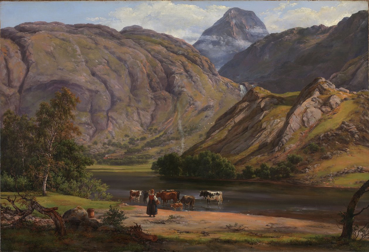 Isdalen ved Svartediket nær Bergen af Johan Christian Dahl