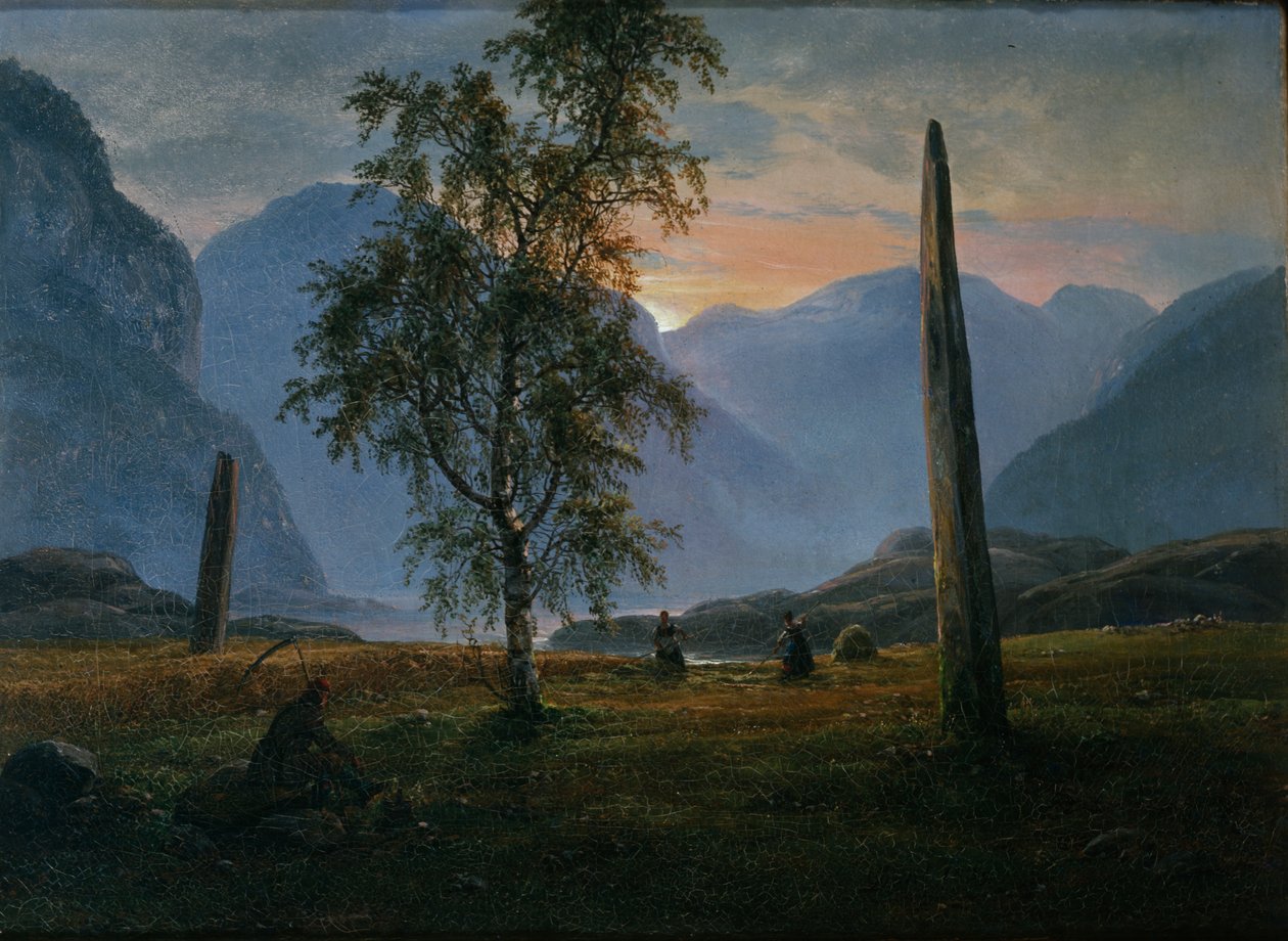 Landskab med mindesten af Johan Christian Dahl