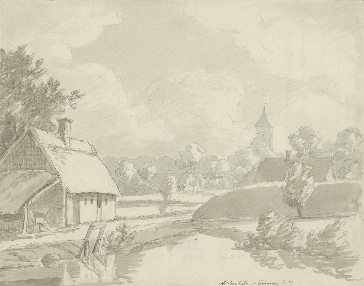 Nødebo kirke ved Fredensborg af Johan Christian Dahl