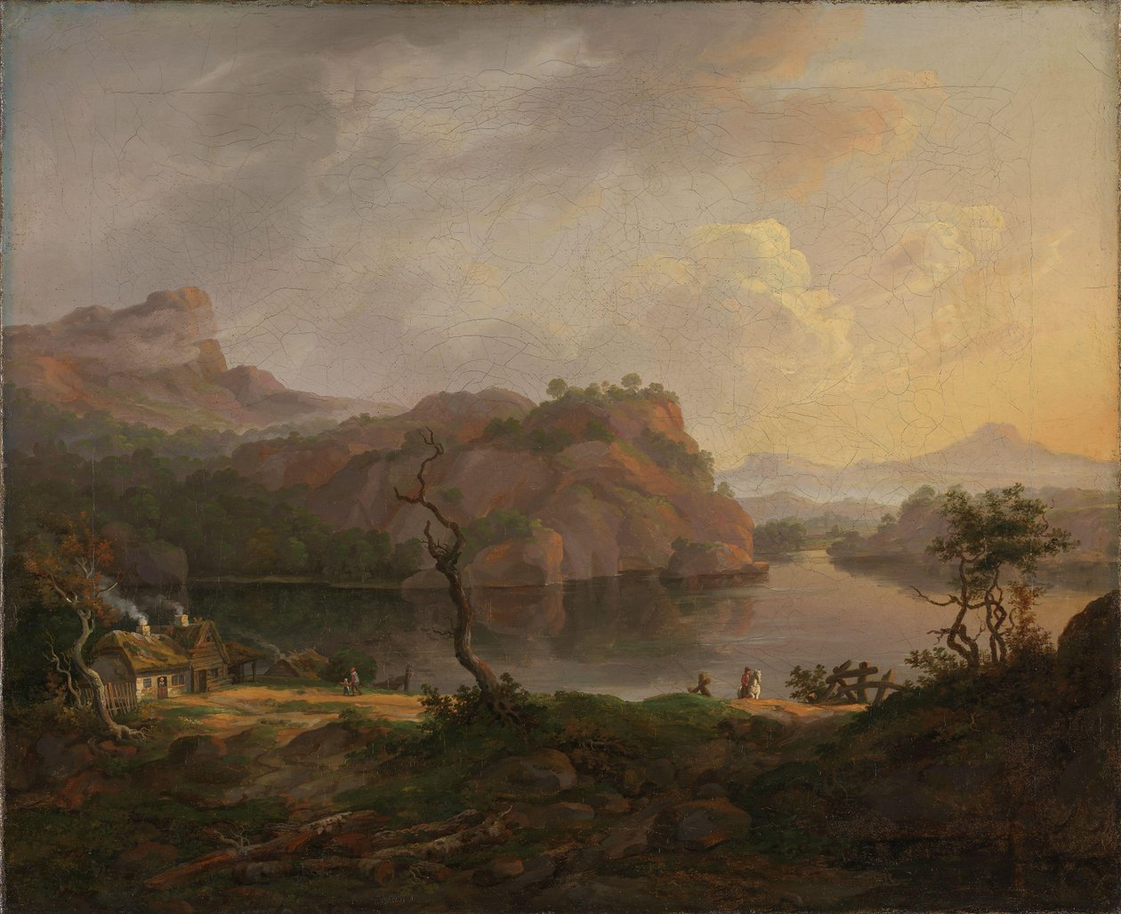 Nordisk landskab med et dødt træ af Johan Christian Dahl