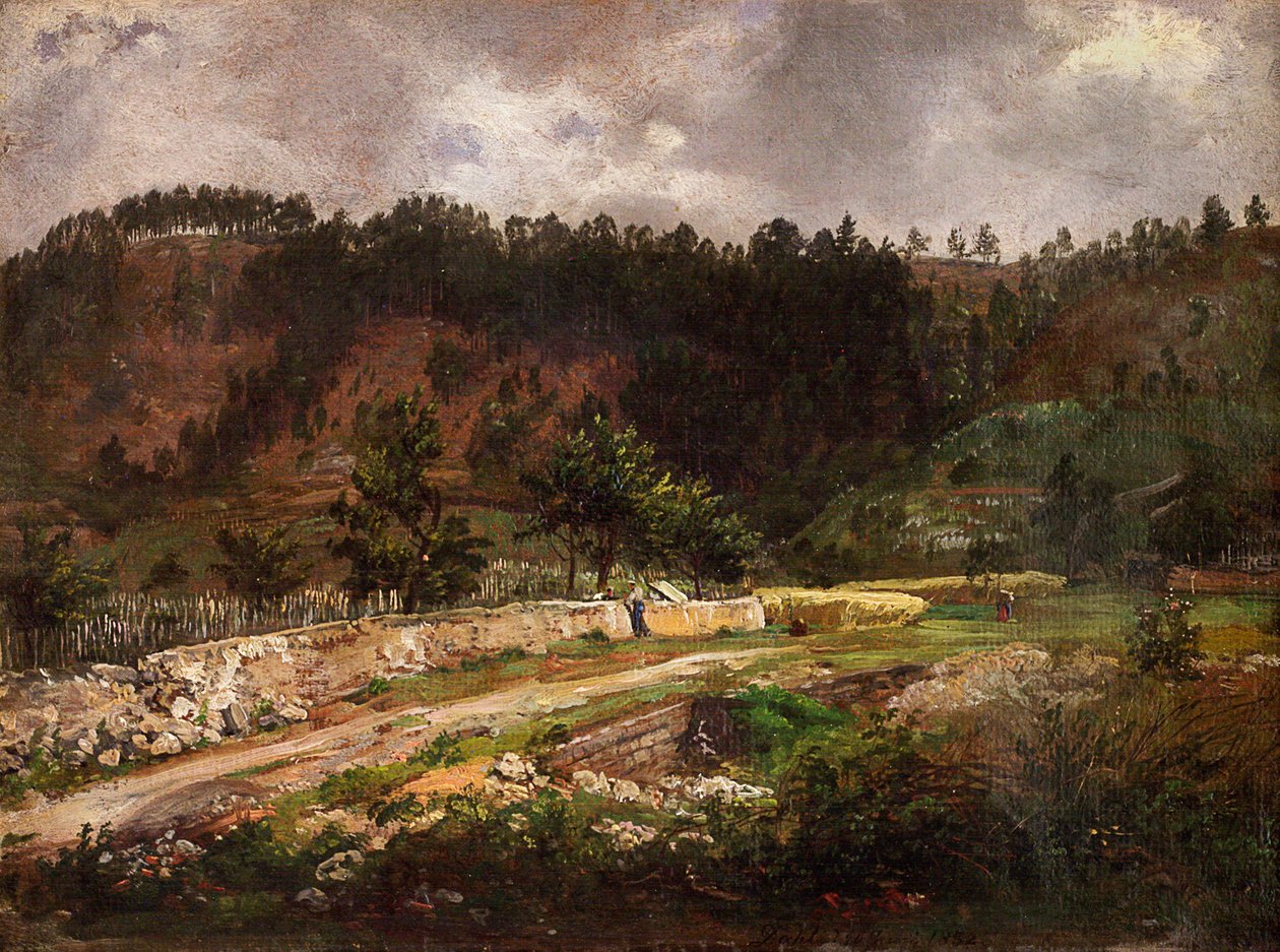 Vej i nærheden af Pillnitz af Johan Christian Dahl