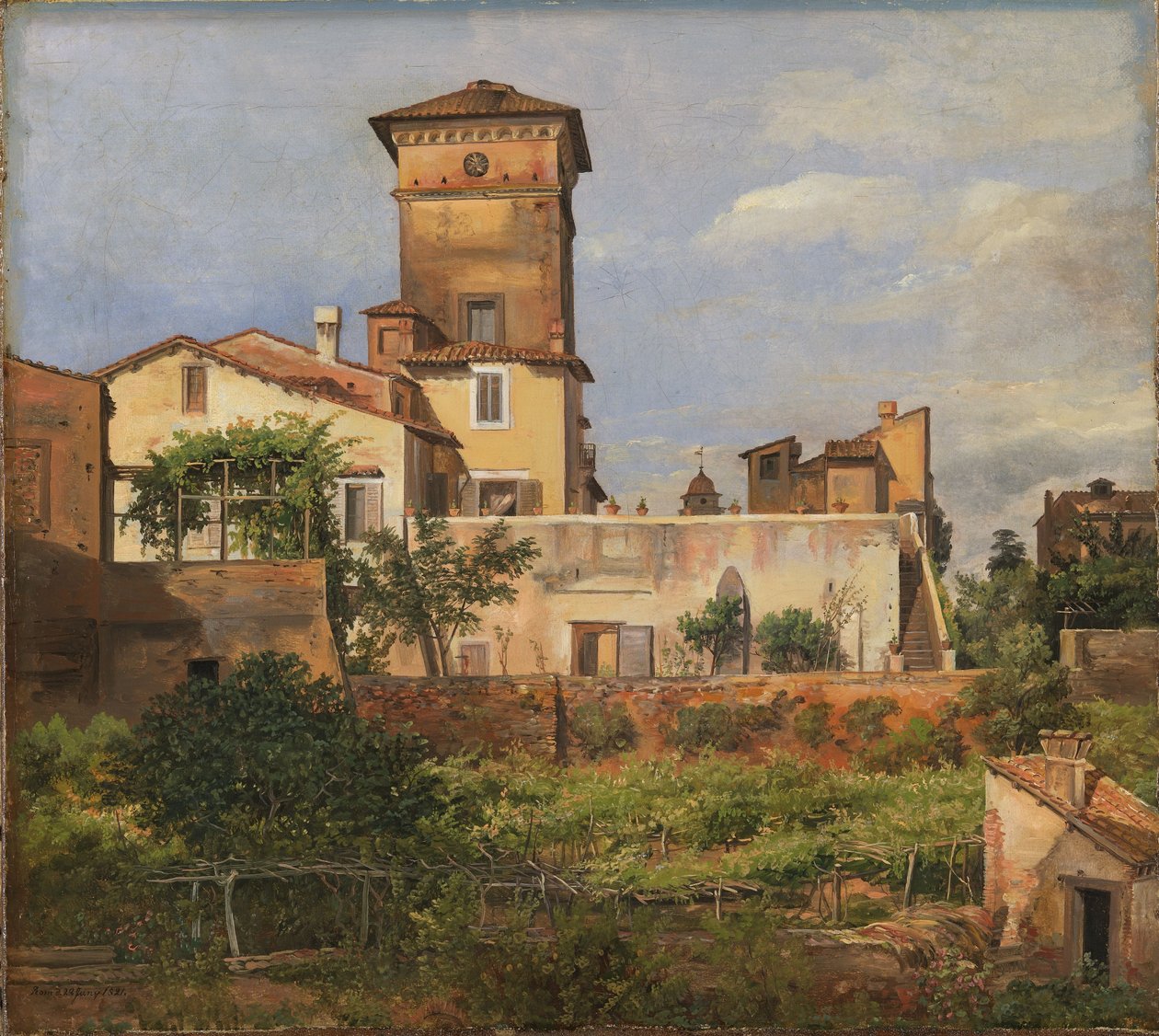 Scene fra Villa Malta af Johan Christian Dahl