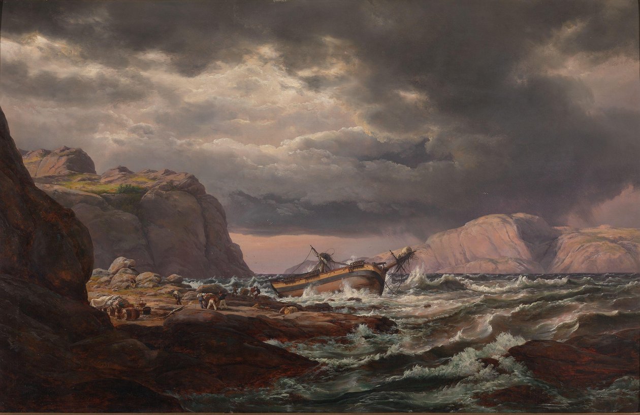 Forlis ved Norges Kyst af Johan Christian Dahl