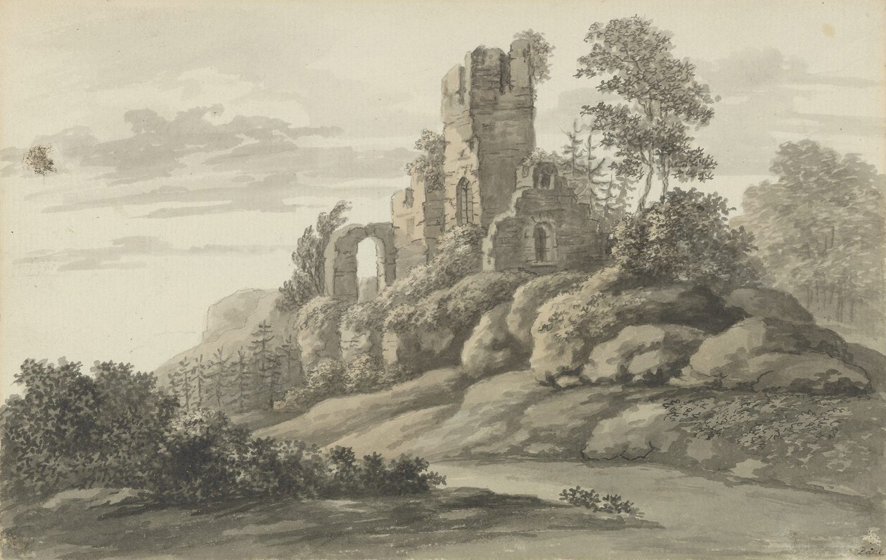 Slotsruinen i Wehlen af Johan Christian Dahl