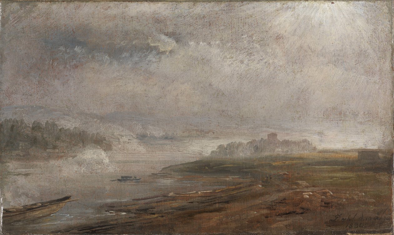 Elben på en tåget morgen af Johan Christian Dahl