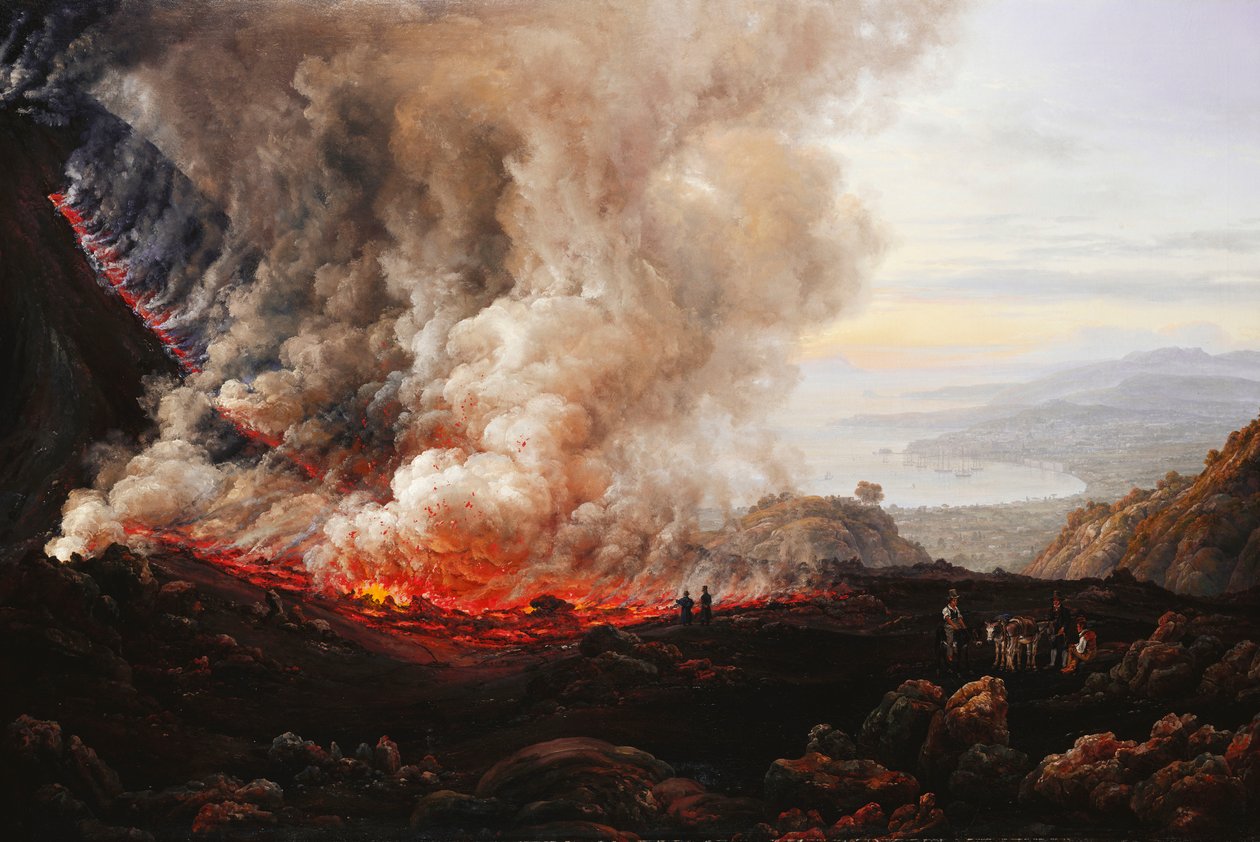 Vesuvs udbrud; Vesuvs udbrud, 1824 af Johan Christian Dahl