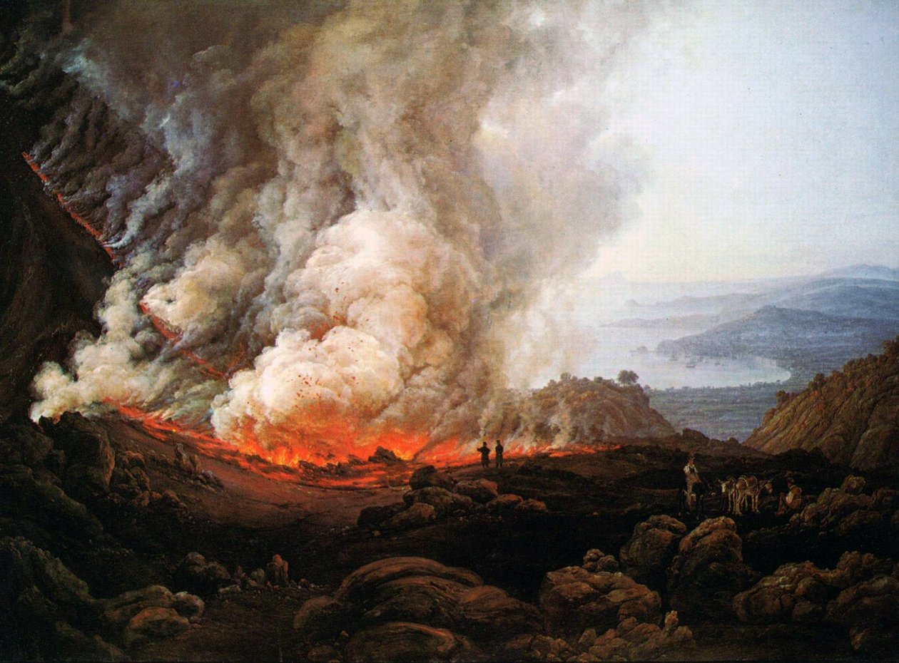 Vesuvs udbrud i december 1820 af Johan Christian Dahl