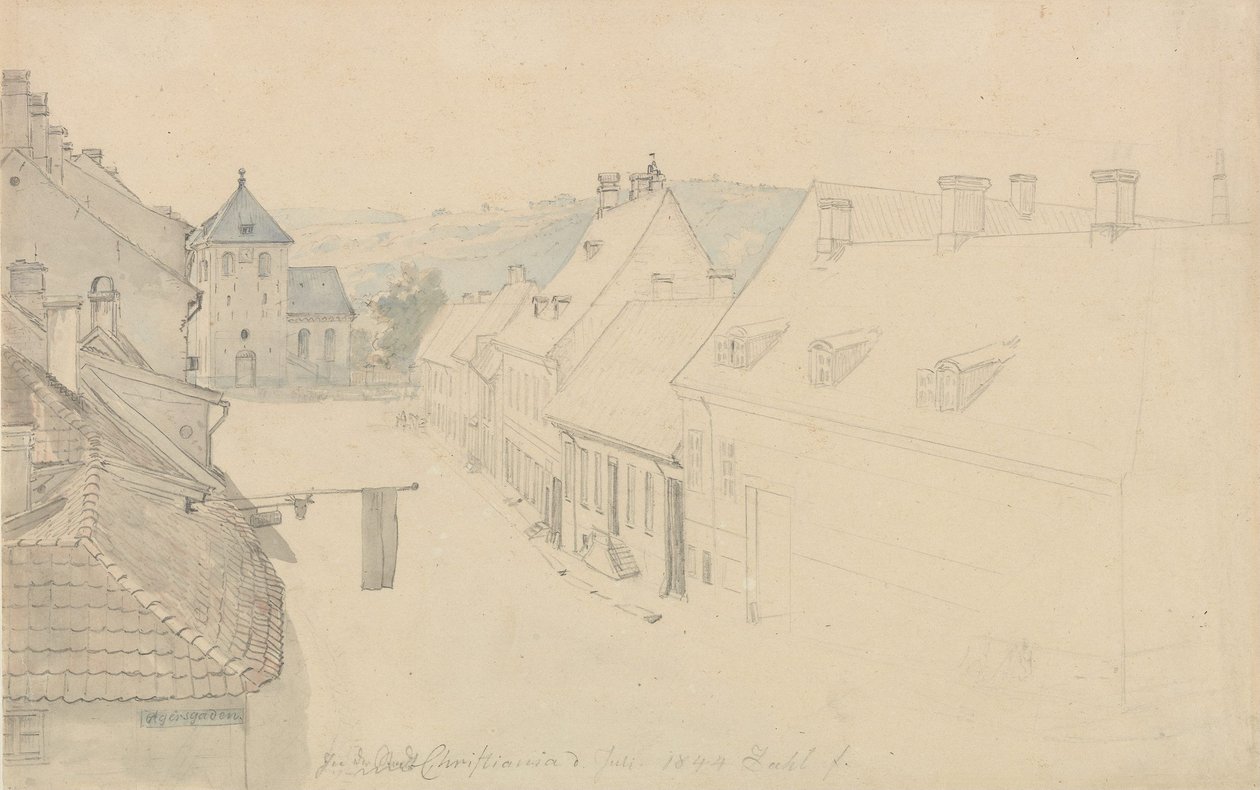 Vores Frelsers Kirke i Christiania set fra Grensen af Johan Christian Dahl