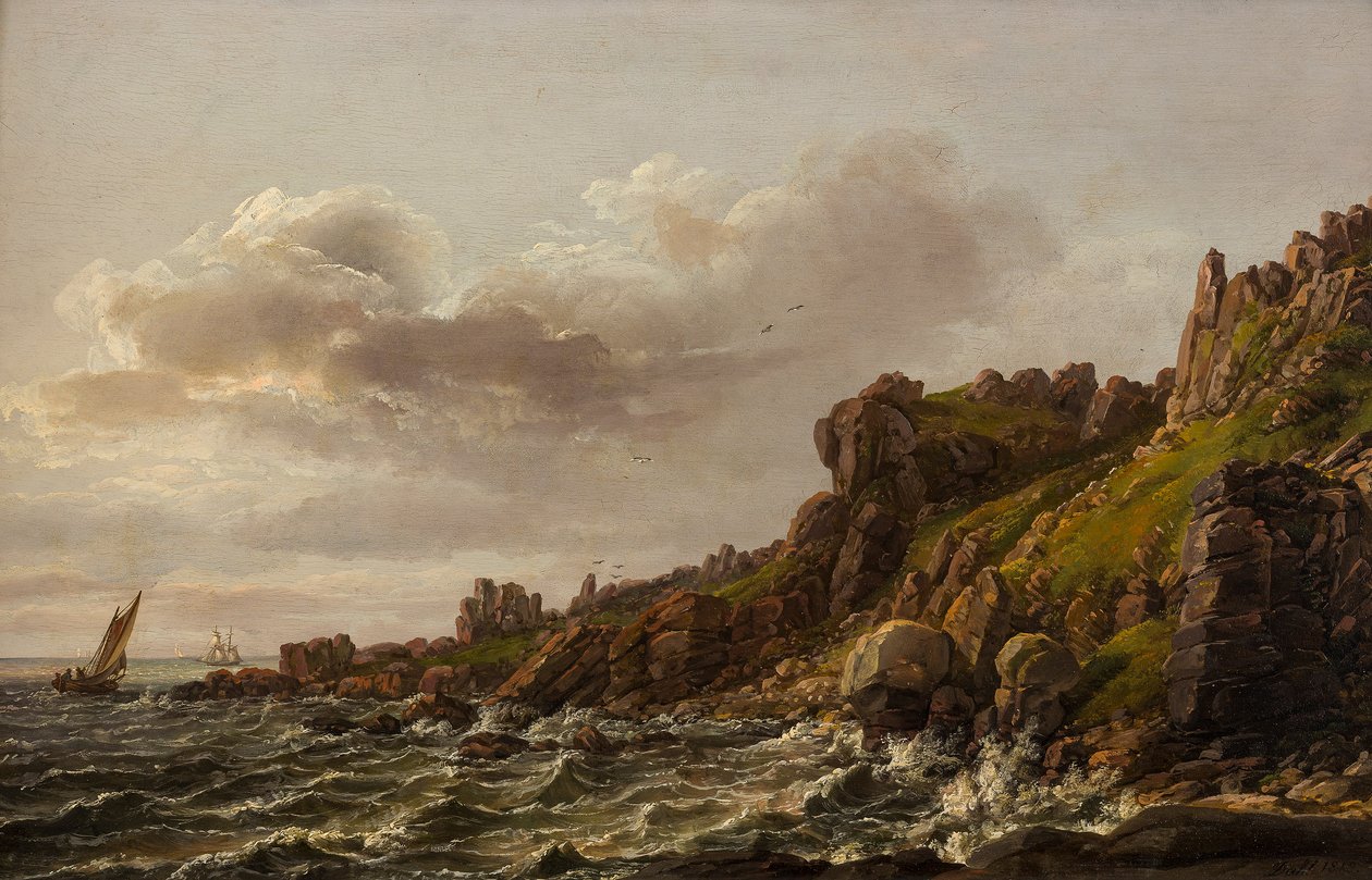 Udsigt på Kullen i Sverige af Johan Christian Dahl