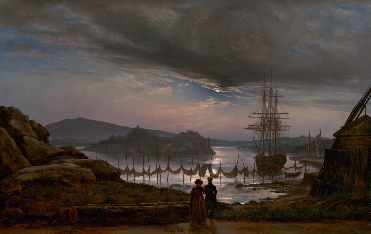 Udsigt fra Vaekero nær Christiania af Johan Christian Dahl