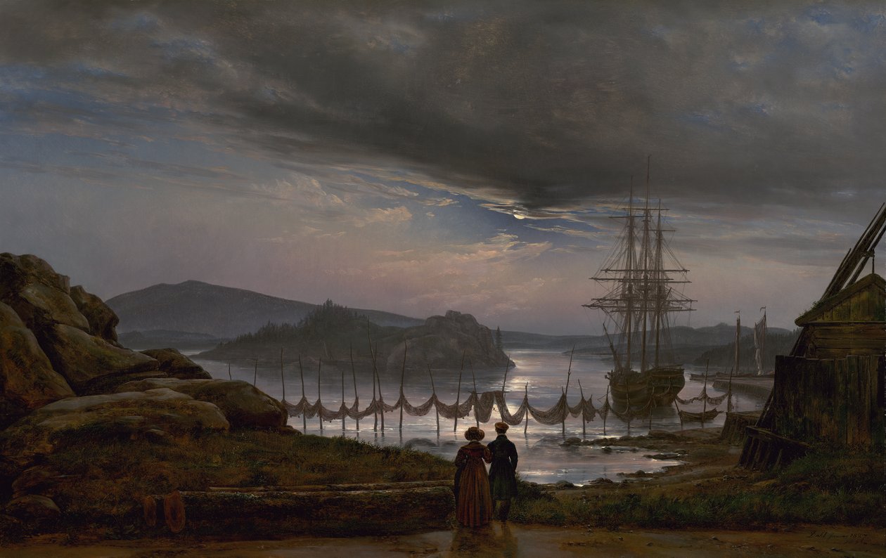 Udsigt fra Vaekero ved Christiania af Johan Christian Dahl